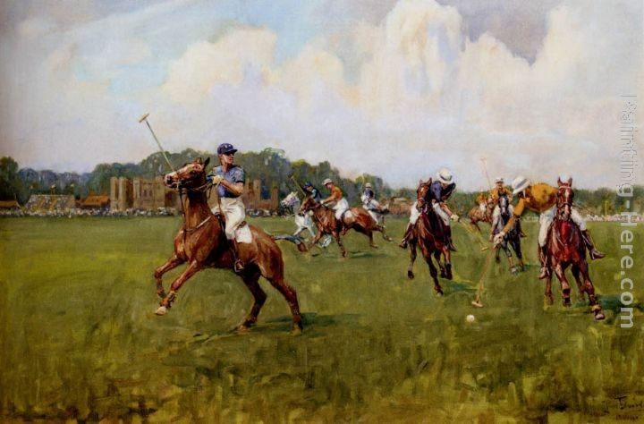 Lionel Edwards Playing Polo At Cowdray Park, West Sussex